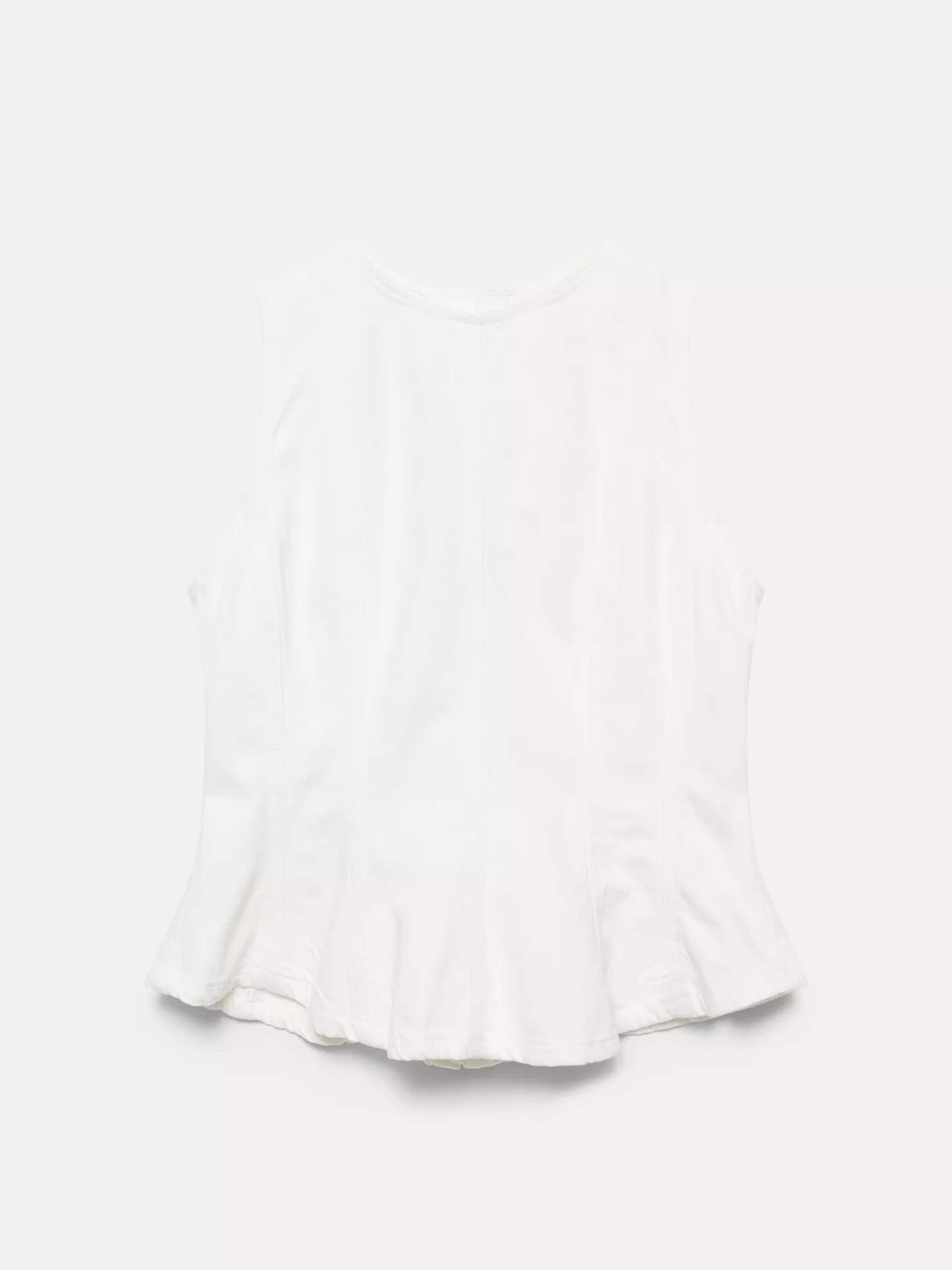 Pull&Bear Koszulka w kolorze biały