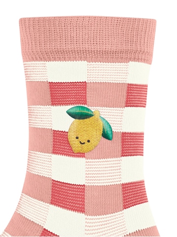FALKE Socks 'Lemon Patch' in Pink: front