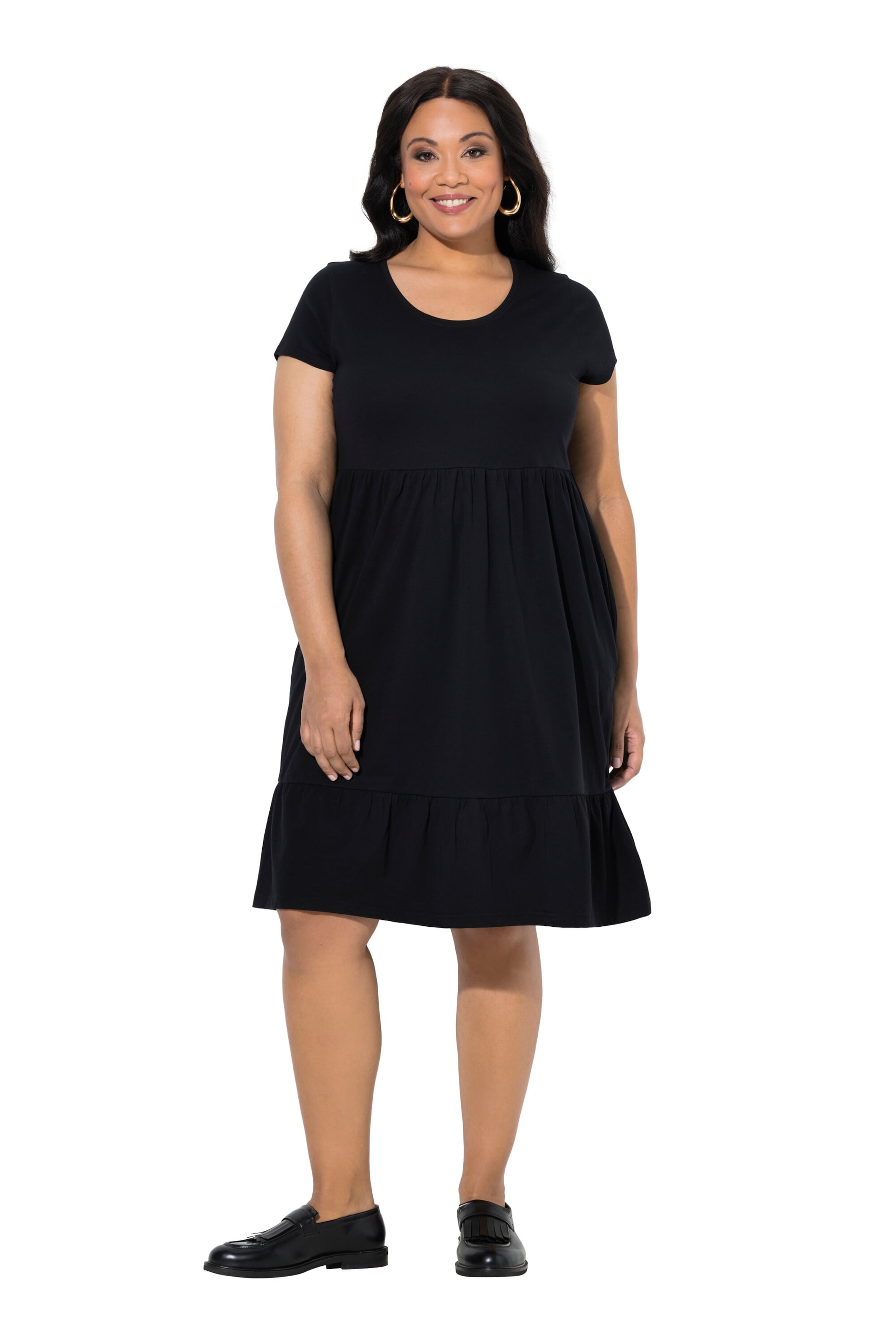 Ulla Popken Dress in Black: front