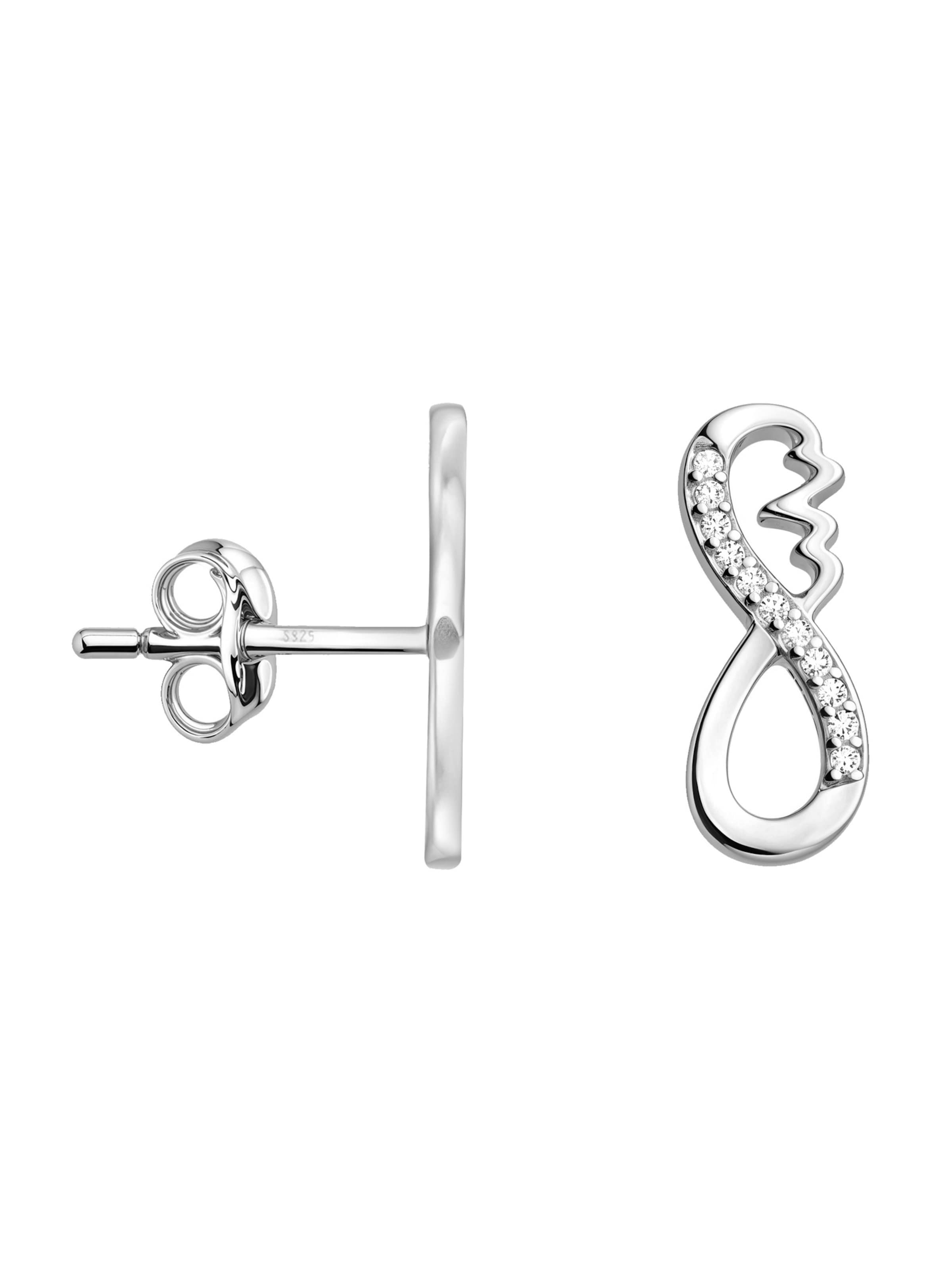Sofia Milani Ohrringe 'Infinity Heartbeat'‌‌‌‌ in Silber: Vorderseite