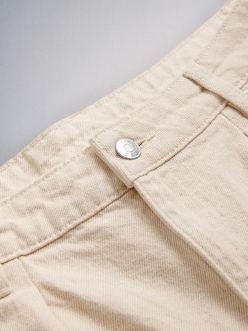 The Set Regular Bandplooi jeans in Beige