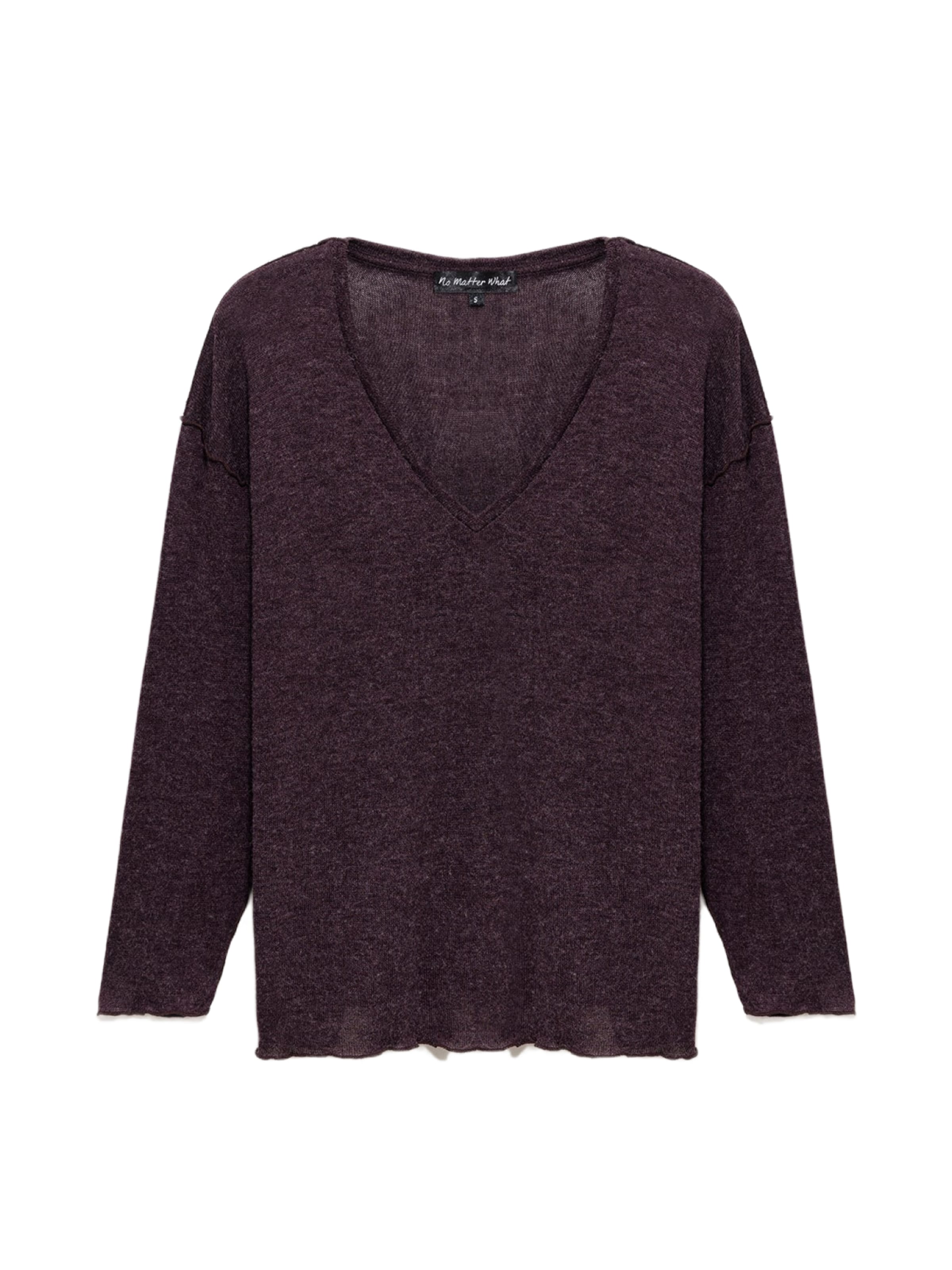 No Matter What Oversized trui in Lila: voorkant