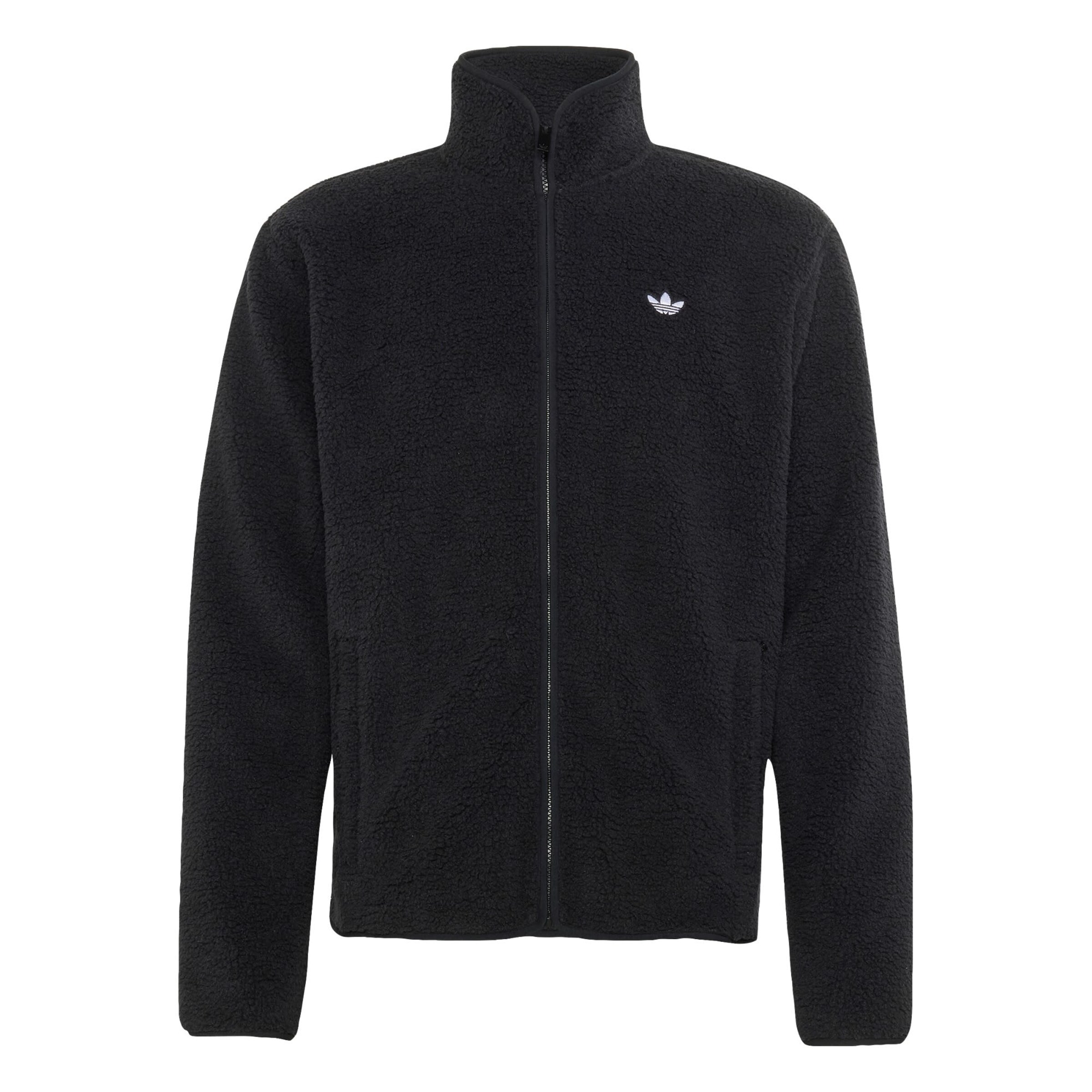 Veste en polaire 'Trefoil Essentials' ADIDAS ORIGINALS en noir : devant