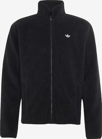 Veste en polaire 'Trefoil Essentials' ADIDAS ORIGINALS en noir : devant
