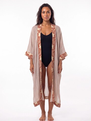 Shop Karey Kimono 'Ethereal Block Kimono' in White