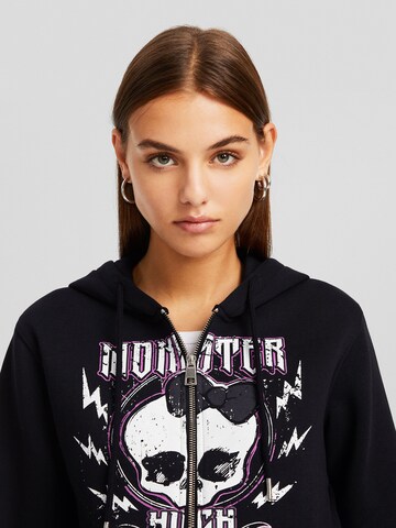 Bershka Bluza rozpinana w kolorze czarny