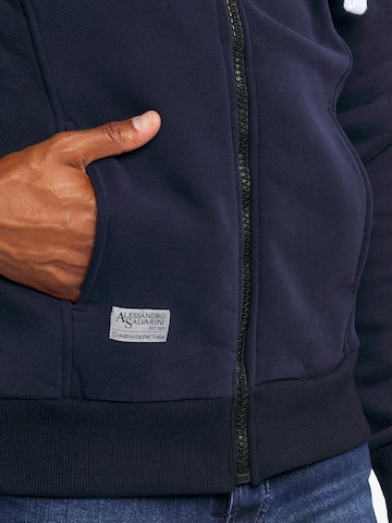 Alessandro Salvarini Zip-Up Hoodie 'Meroila' in Blue