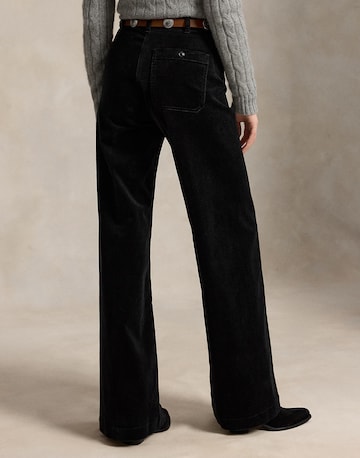 Wide Leg Pantalon Polo Ralph Lauren en noir