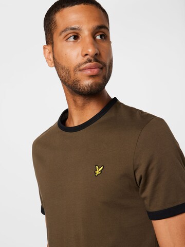 Lyle & Scott Μπλουζάκι 'Ringer' σε καφέ