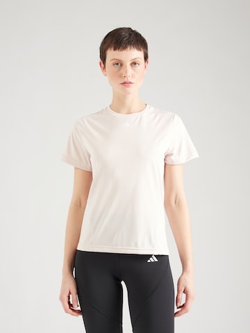 T-shirt fonctionnel ADIDAS PERFORMANCE en beige : devant