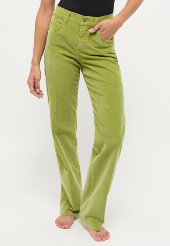 Angels Regular Straight-Leg Jeans in Coloured Cord in Grün: predná strana