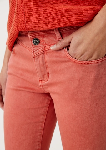 s.Oliver Slimfit Jeans 'Betsy' in Oranje