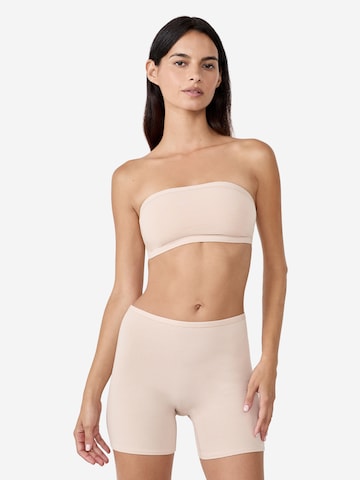 Pantaloni modellanti 'COTON 360' di ETAM in beige: frontale