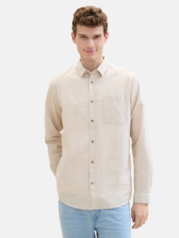 Coupe regular Chemise TOM TAILOR en beige