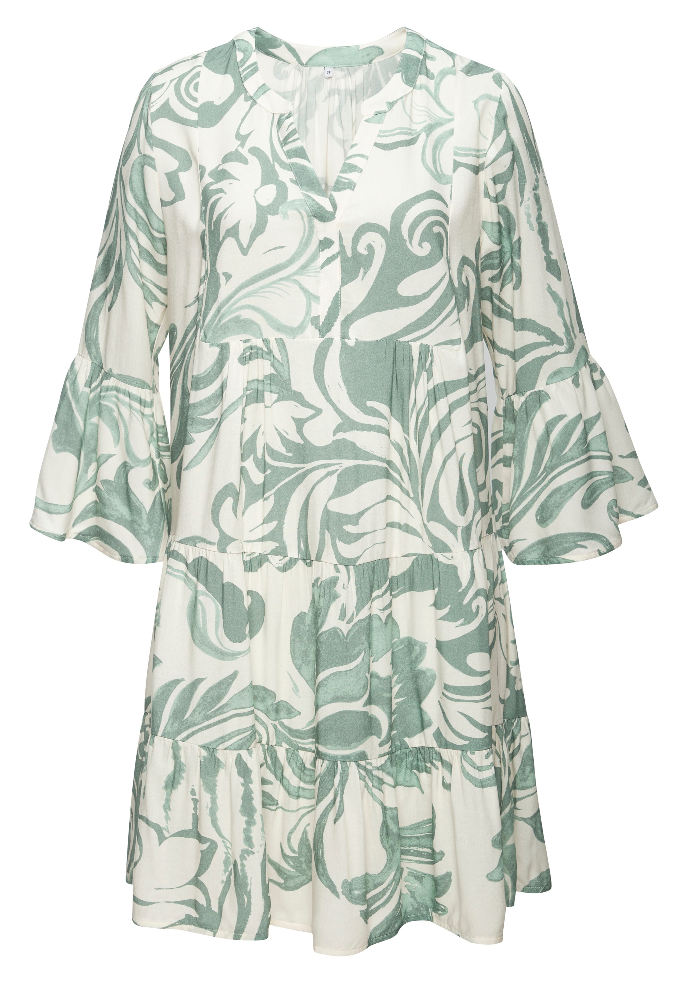 Robe d’été VIVANCE en beige : devant