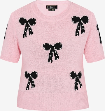 faina Sweter w kolorze różowy: przód