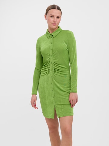 VERO MODA - Vestido camisero 'SLINKY' en verde: frente