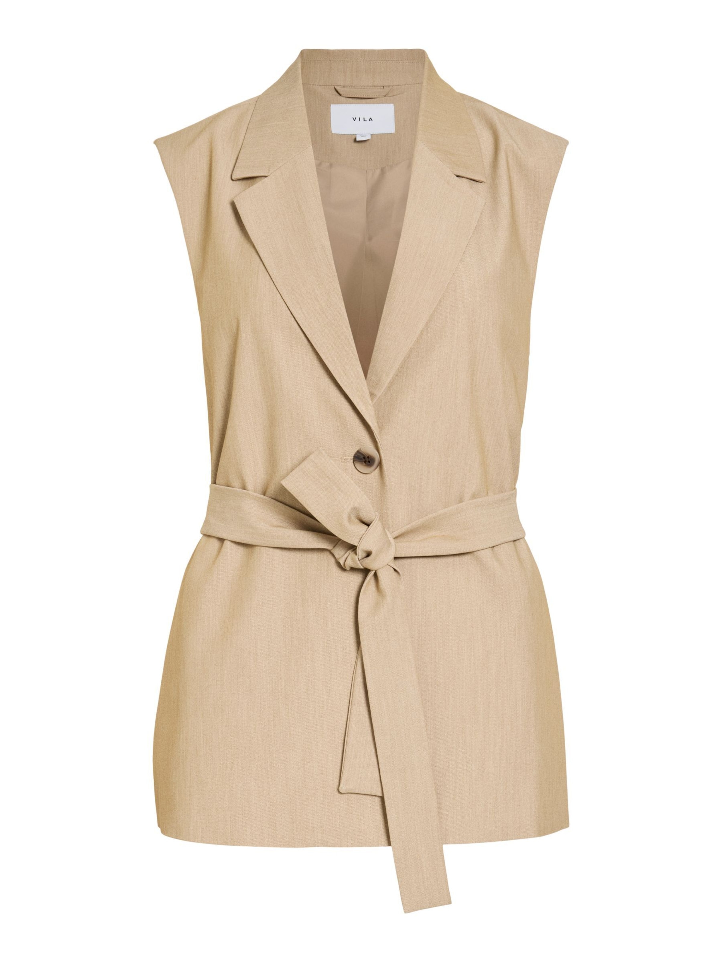 VILA Anzugweste 'VIMivo' in Beige: Vorderseite