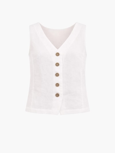 AmourLinen Chaleco 'Greta' en offwhite, Vista del producto