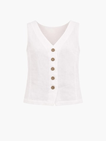 AmourLinen Vest 'Greta' in White: front