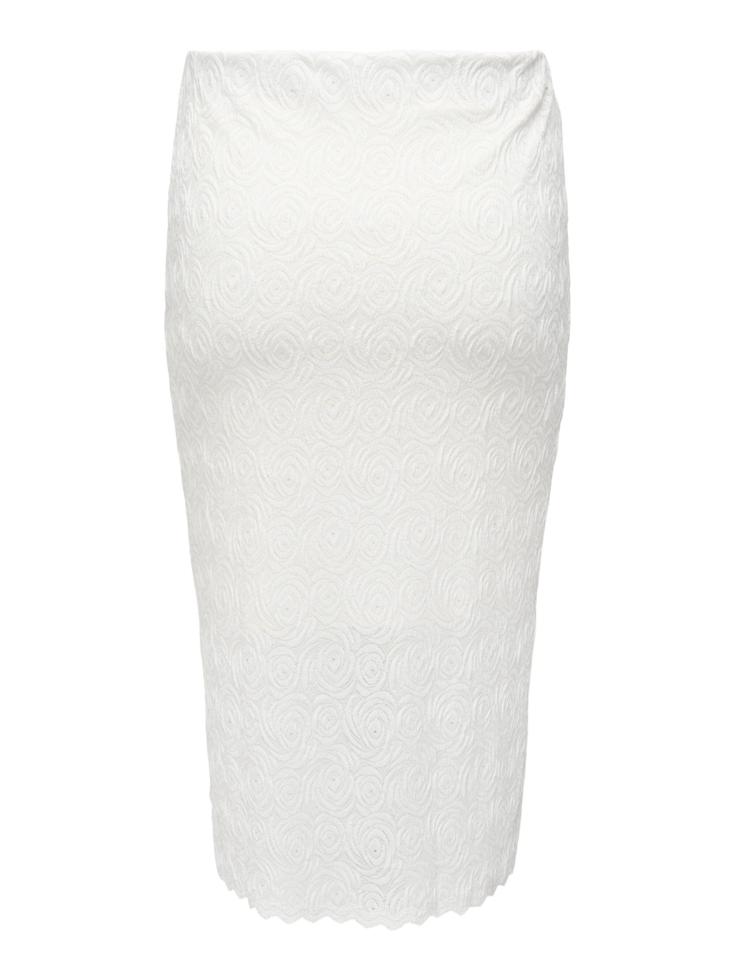 ONLY Carmakoma - Falda 'ROSIL' en blanco