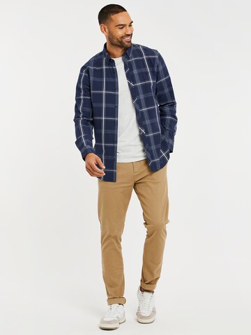Threadbare Slim fit Button Up Shirt 'Luca' in Blue