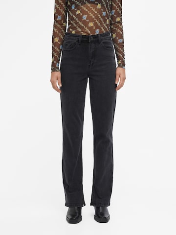 OBJECT Regular Jeans 'Sava' in Zwart: voorkant