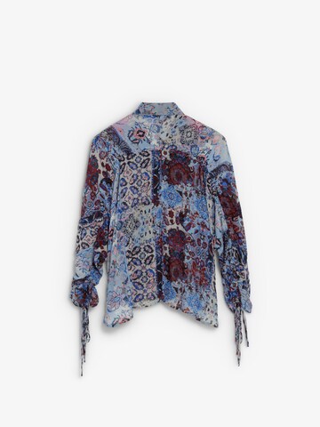 Scalpers Tile Print Blouse ' ' in Blau