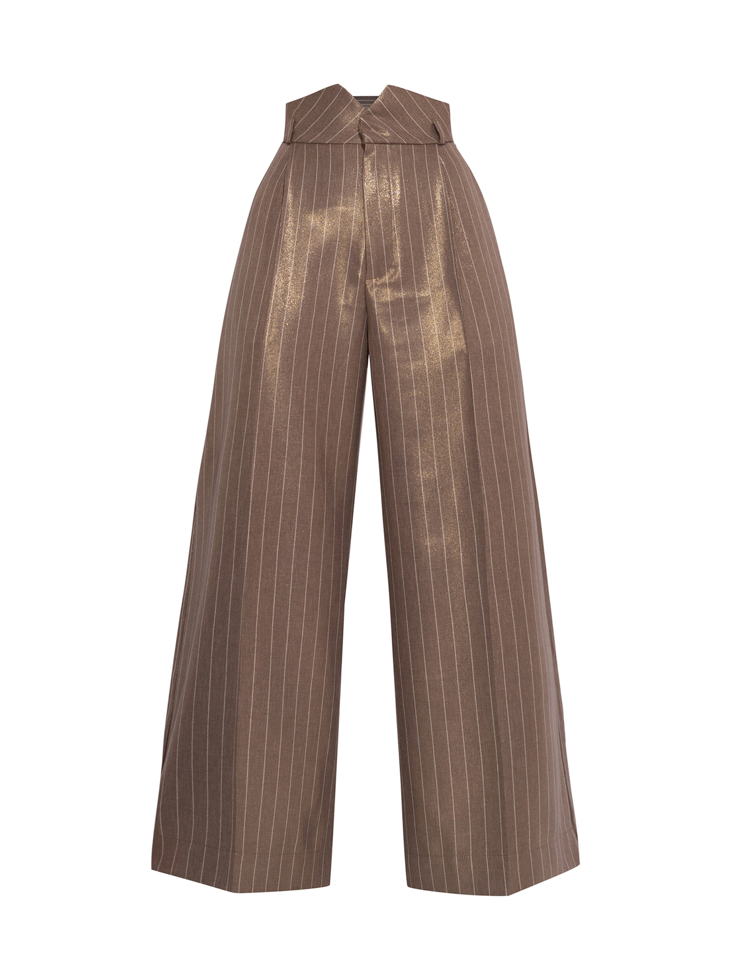 JIORO Wide leg Pants 'ESSENTIALS' in Beige: front