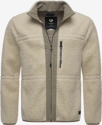 Veste en polaire fonctionnelle 'Noory' Ragwear en beige : devant