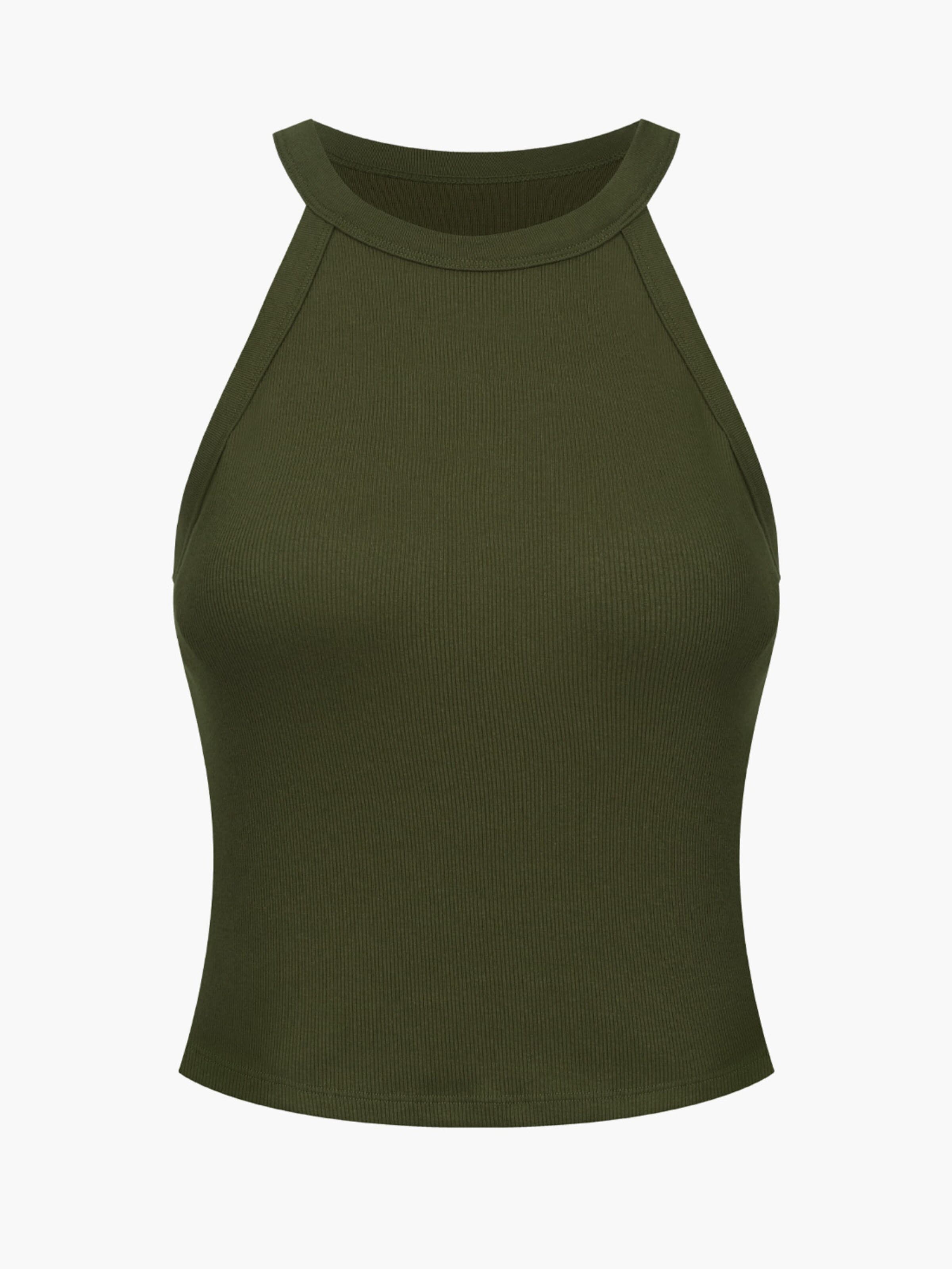 Haut 'Neck Holder Bra Top' cfab (formerly creamy fabrics) en vert : devant