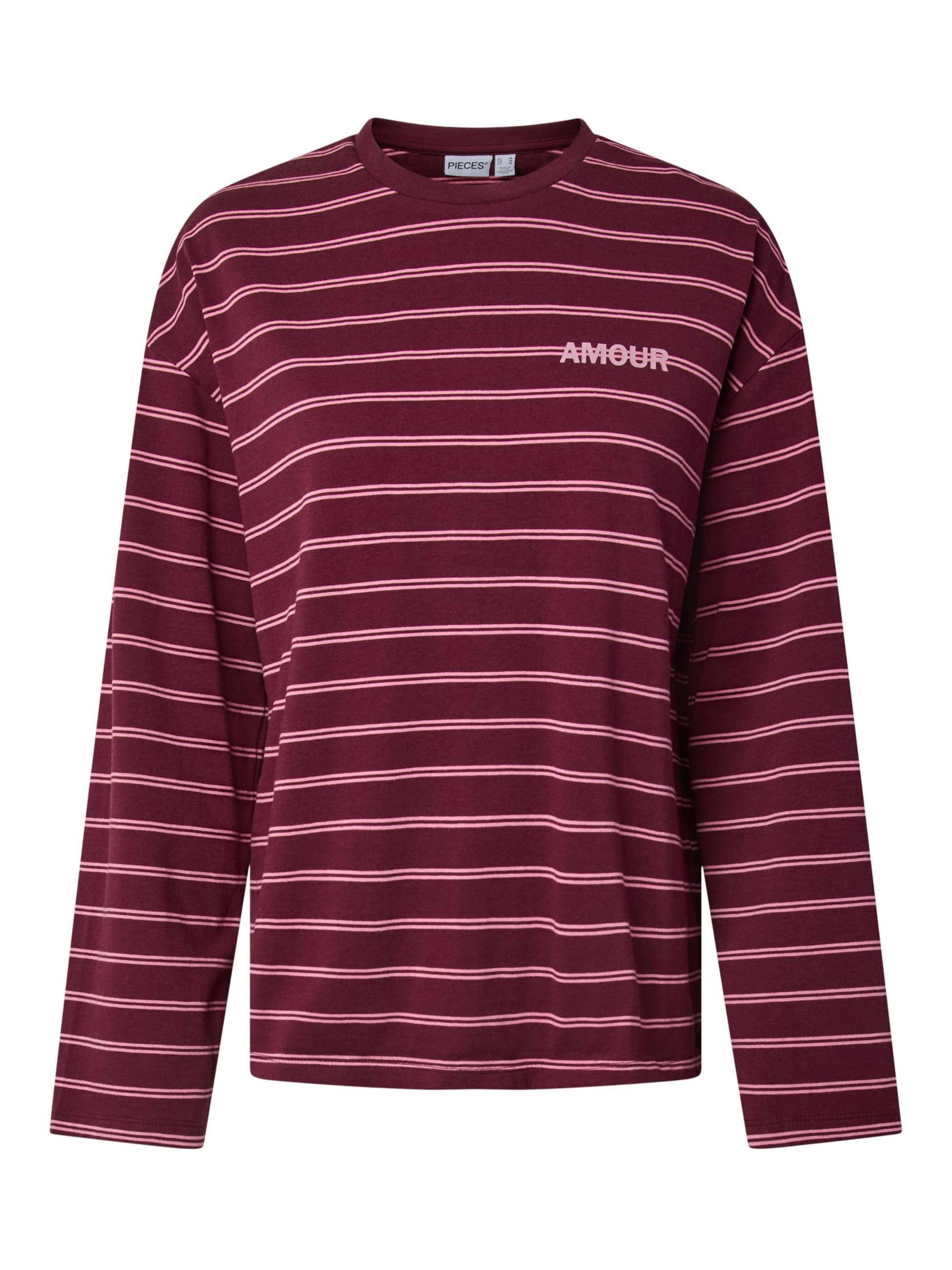 PIECES Shirt in Rood: voorkant