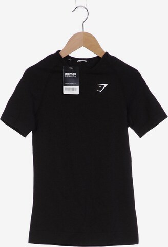 GYMSHARK T-Shirt XXXS in Schwarz: predná strana