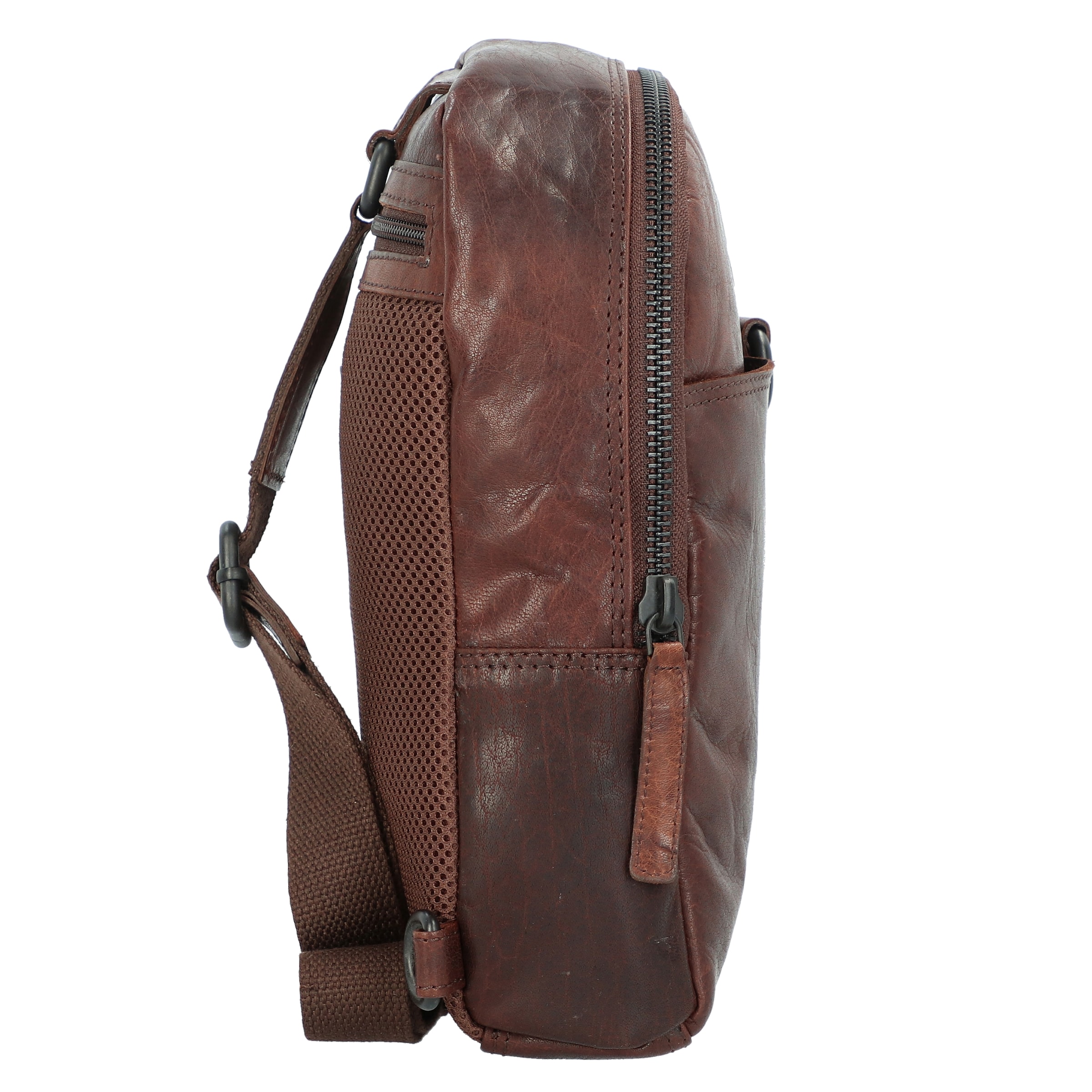 Spikes & Sparrow Umhängetasche 'Bronco' in Braun