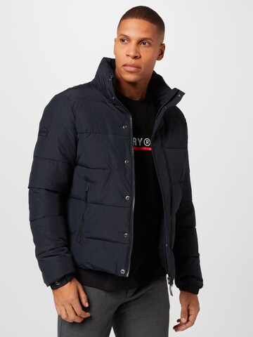 Superdry Tussenjas in Blauw: voorkant