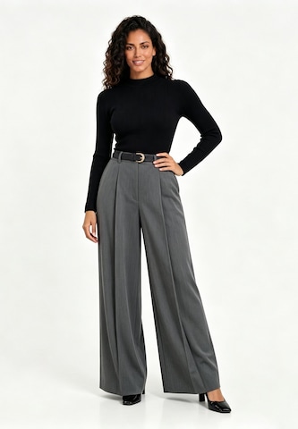Anna Field Wide Leg Hose in Grau