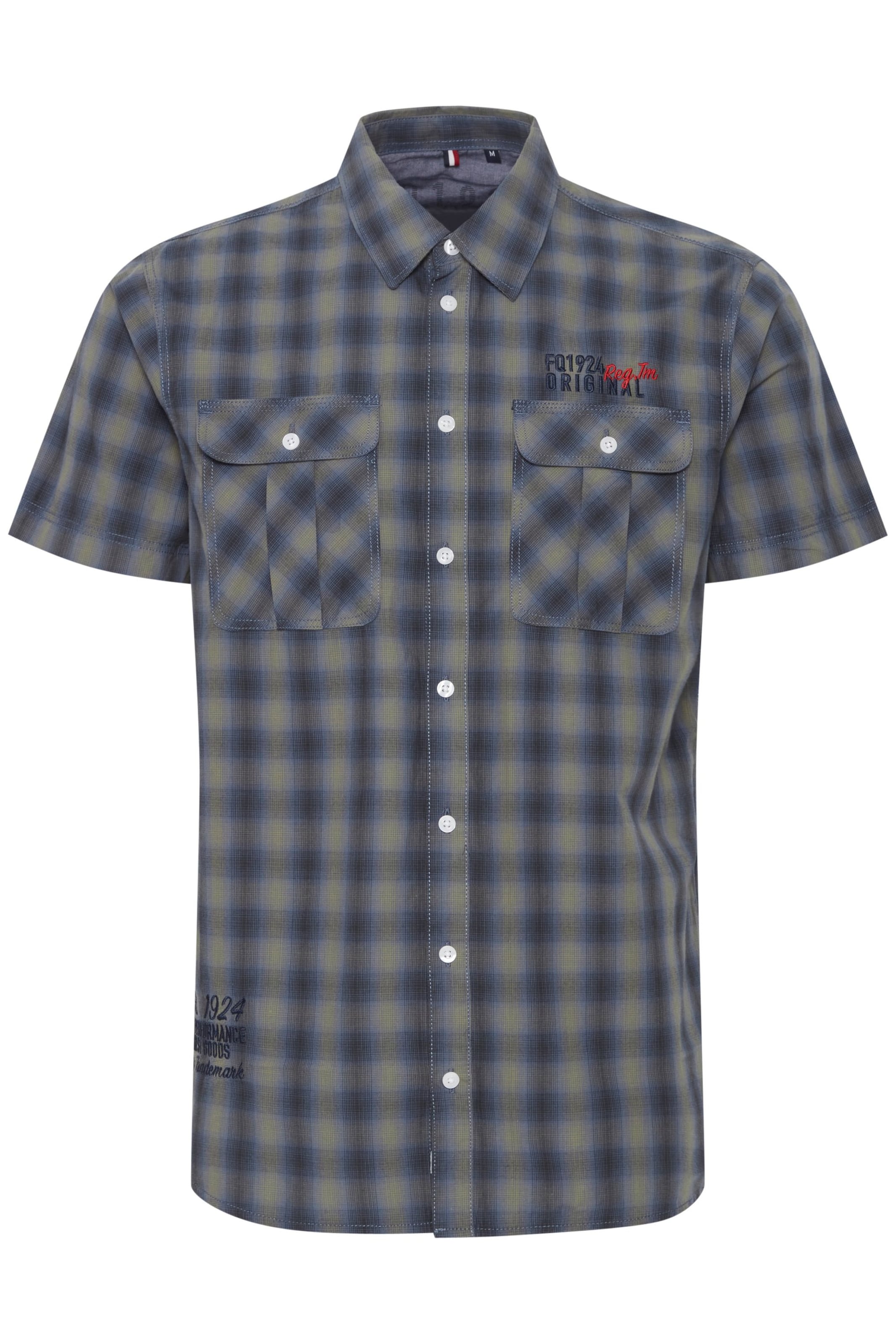 FQ1924 Slim Fit Hemd 'Samir' in Grün: Vorderseite