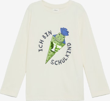 T-Shirt s.Oliver en beige : devant