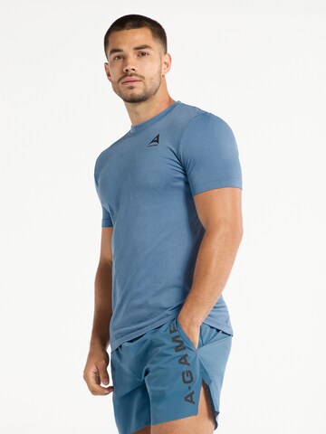 A-Game - Camisa funcionais em azul: frente