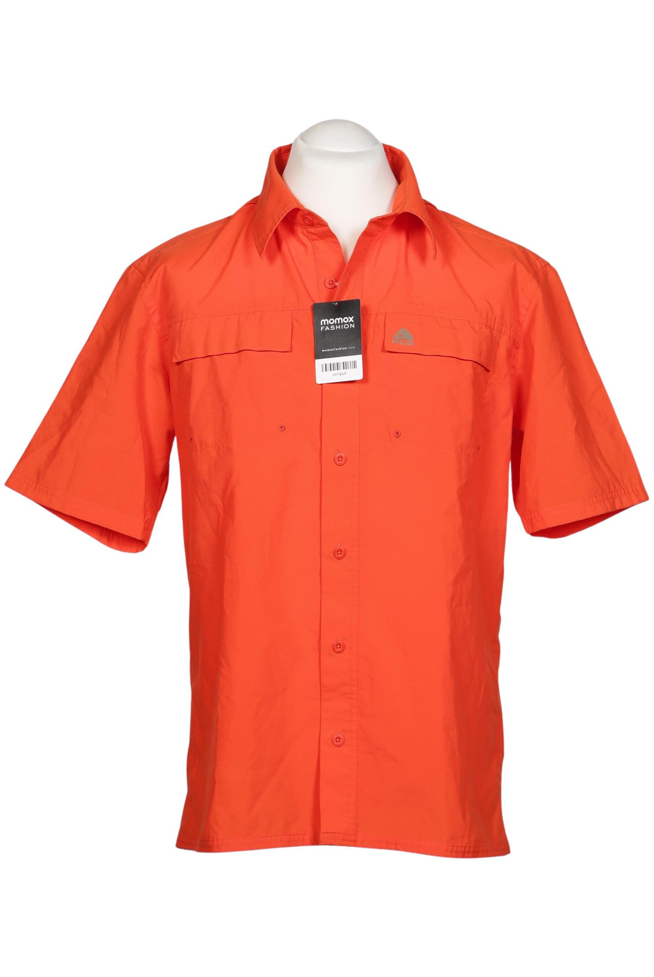 NIKE Button Up Shirt in M in Orange: front