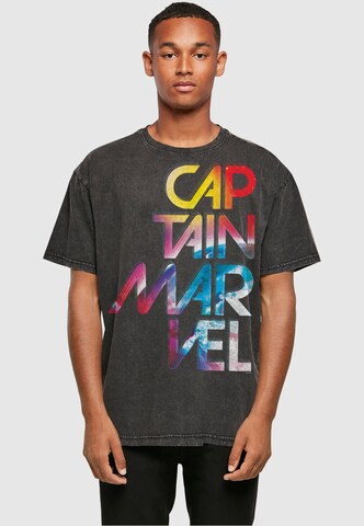 ABSOLUTE CULT T-Shirt 'Captain Marvel - Galactic' in Schwarz: predná strana