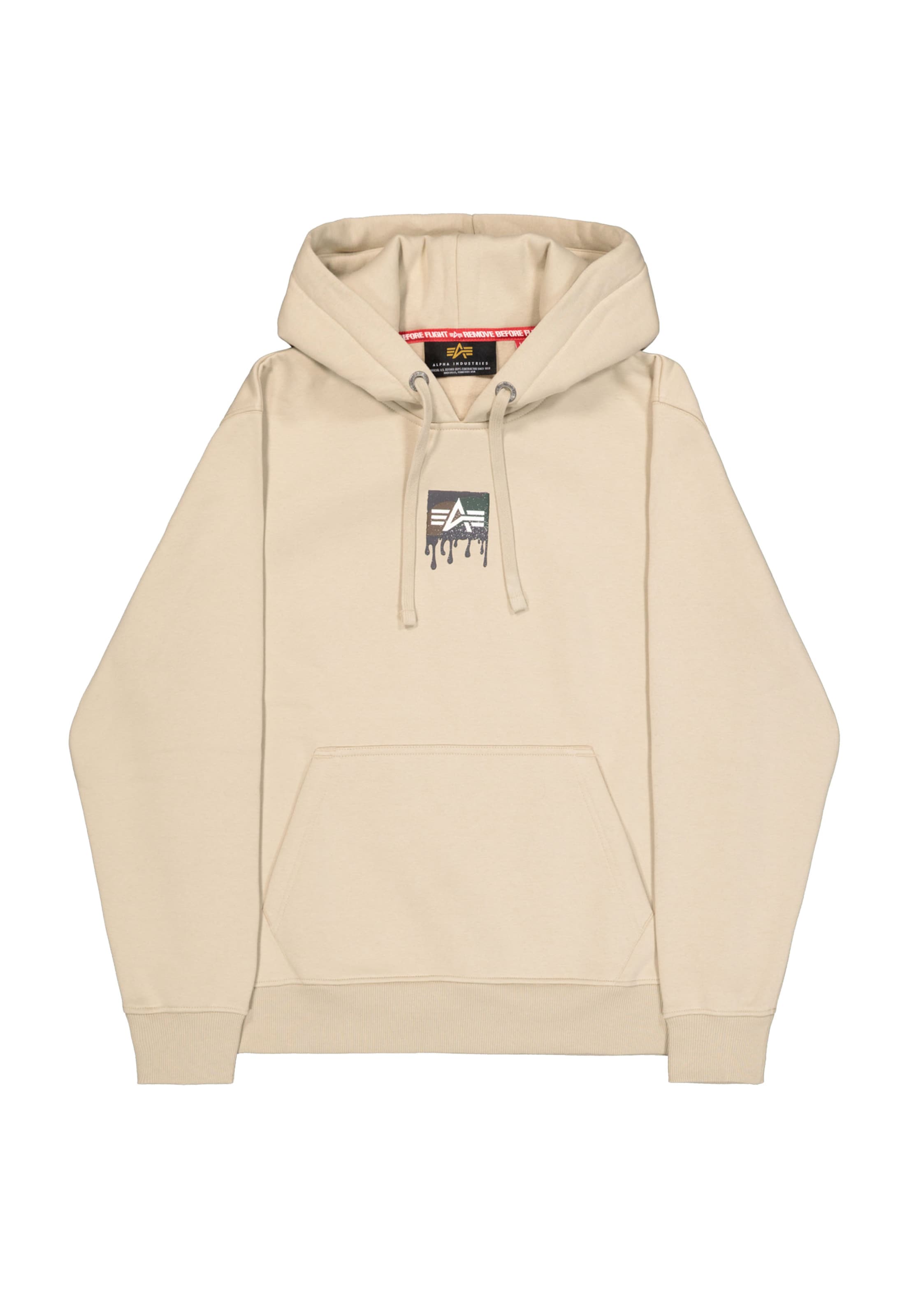 ALPHA INDUSTRIES Mikina - Béžová: predná strana