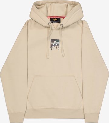 Felpa di ALPHA INDUSTRIES in beige: frontale