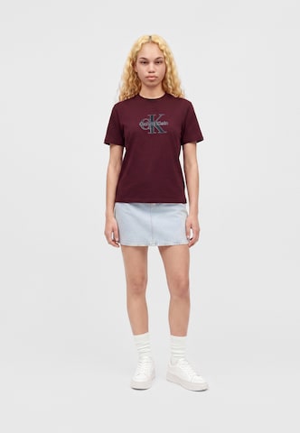 Calvin Klein Jeans Koszulka 'Classic' w kolorze fioletowy: przód