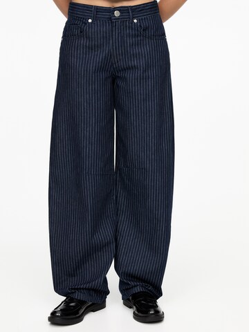 Pull&Bear Wide Leg Jeans in Blau: Vorderseite