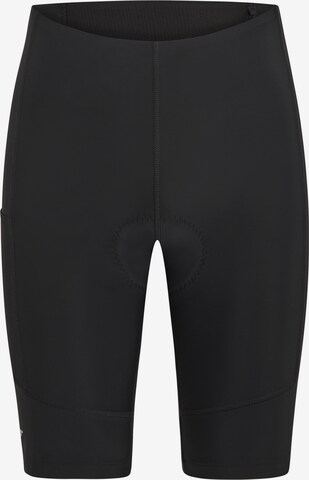 ZIENER Skinny Workout Pants 'NEBIS X-WOOL' in Black: front