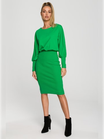 made of emotion Jurk 'M690' in Groen: voorkant