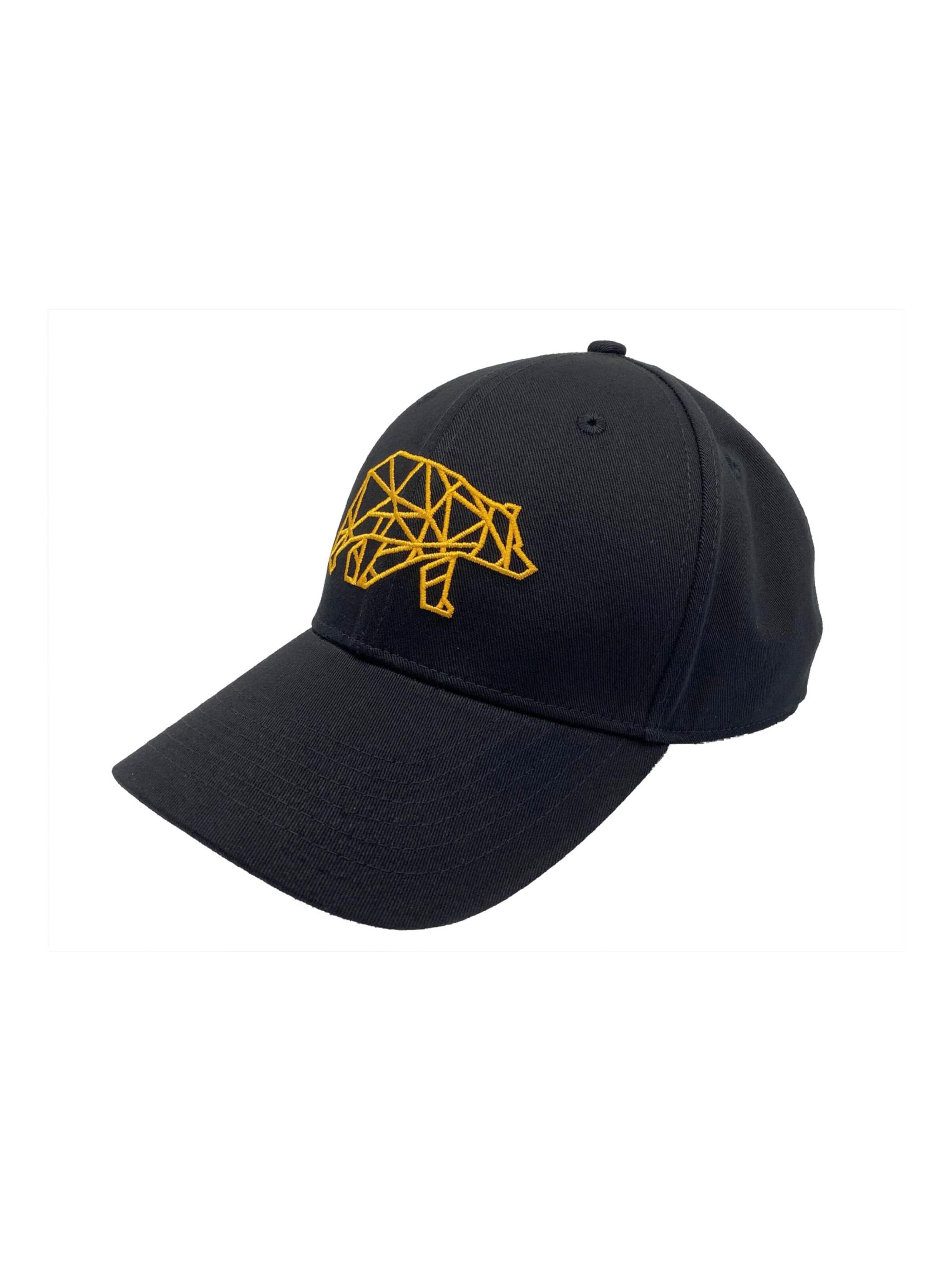 FORSBERG Cap 'schwarze Cap mit gelbem Logo' in Black: front