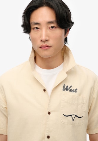 Superdry Comfort fit Overhemd 'The Merchant Store – Resort' in Beige
