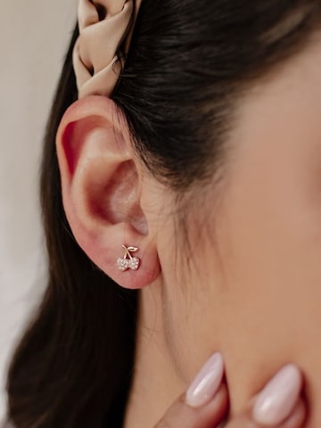 Hey Happiness - Pendientes 'Cherry Pop' en oro